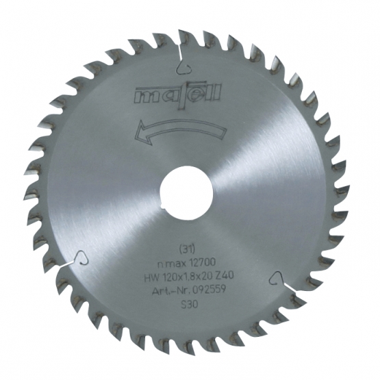 Mafell Saw blade-HM 180x1,2/2,0x30mm, Z56,WZ, angefast