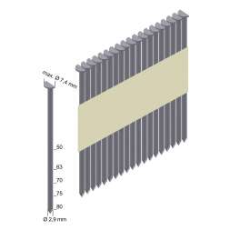 Prebena Halbrundngel 34 Ringschaft papiergebunden blank 2,8 X 70 Paketinhalt 4000 Stck